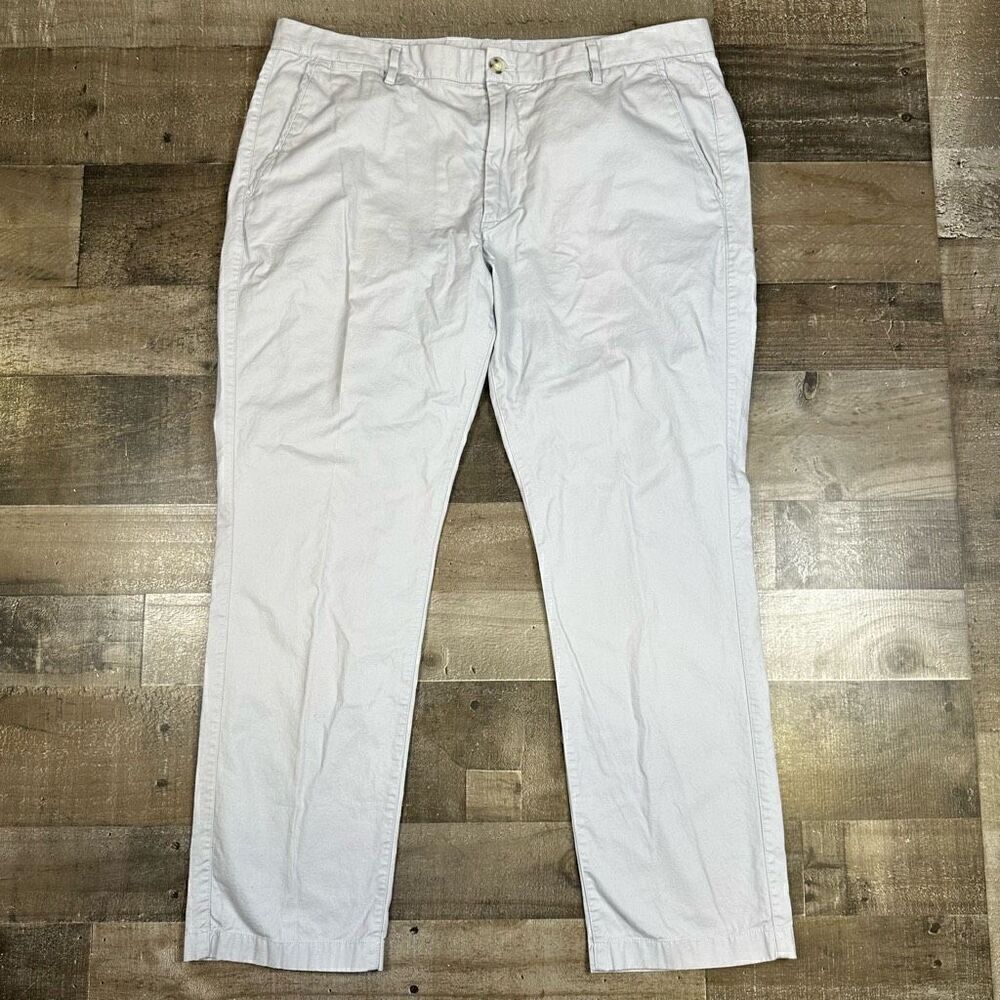 Bonobos Men’s Size 38x30 Pants Chino Trousers gray grey Flat Front Pants